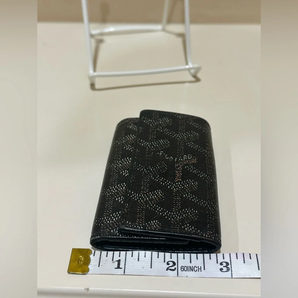Goyard Key Holder Black Goyardine Saint-Michel Key Ring